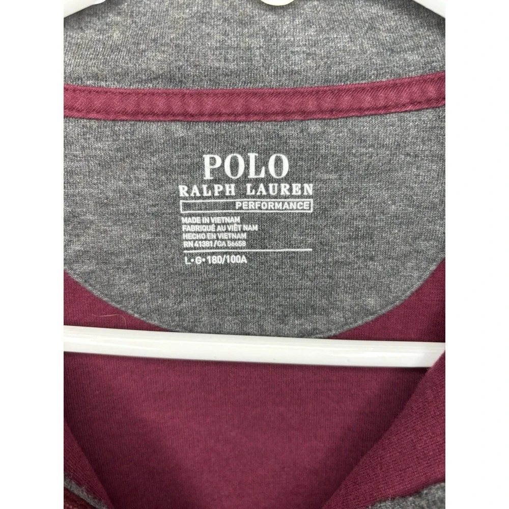 Polo Ralph Lauren Performance 1/4 Zip Wicking Pullover Men's Large‎ Maroon Golf